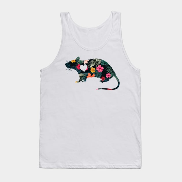 Flower Rat Tank Top by Psitta